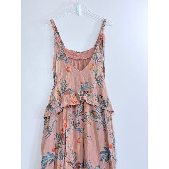 Free People Anita Tiered Ruffle Maxi Dress  in Desert Rose - Picture 8 of 9